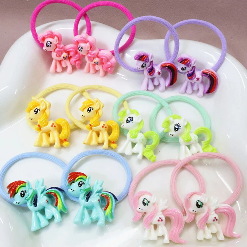 

My Little Pony Kawaii Cute Hair Rope Leather Band Anime Figure Hair Accessories Children Like Birthday Gifts