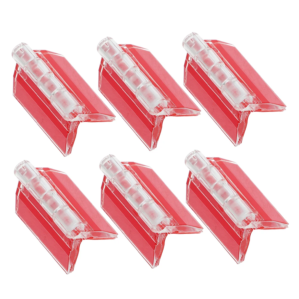 

6pcs Self Adhesive Hinge Acrylic Transparent Double Sided Tape Hinges for Wooden Box Cabinet Door DIY Small Foldable Hardware
