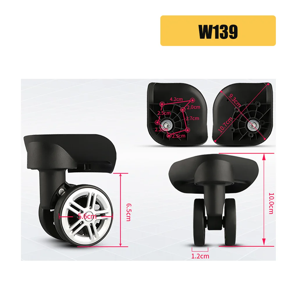 Universal Wheels Full Mount Hardware Fit Cabin Check Luggage Airport Road Trip Family Vacation Student Daily Fix Kit