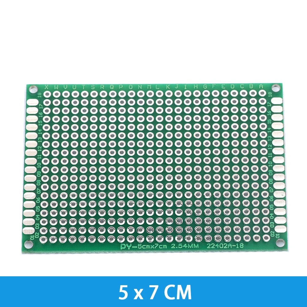 1/5/10PCS 2x8 3x7 4x6 5x7 6x8 7x9 8x12 9x15 12X18 cm Double Side Prototype Diy Universal Printed Circuit PCB Board Protoboard