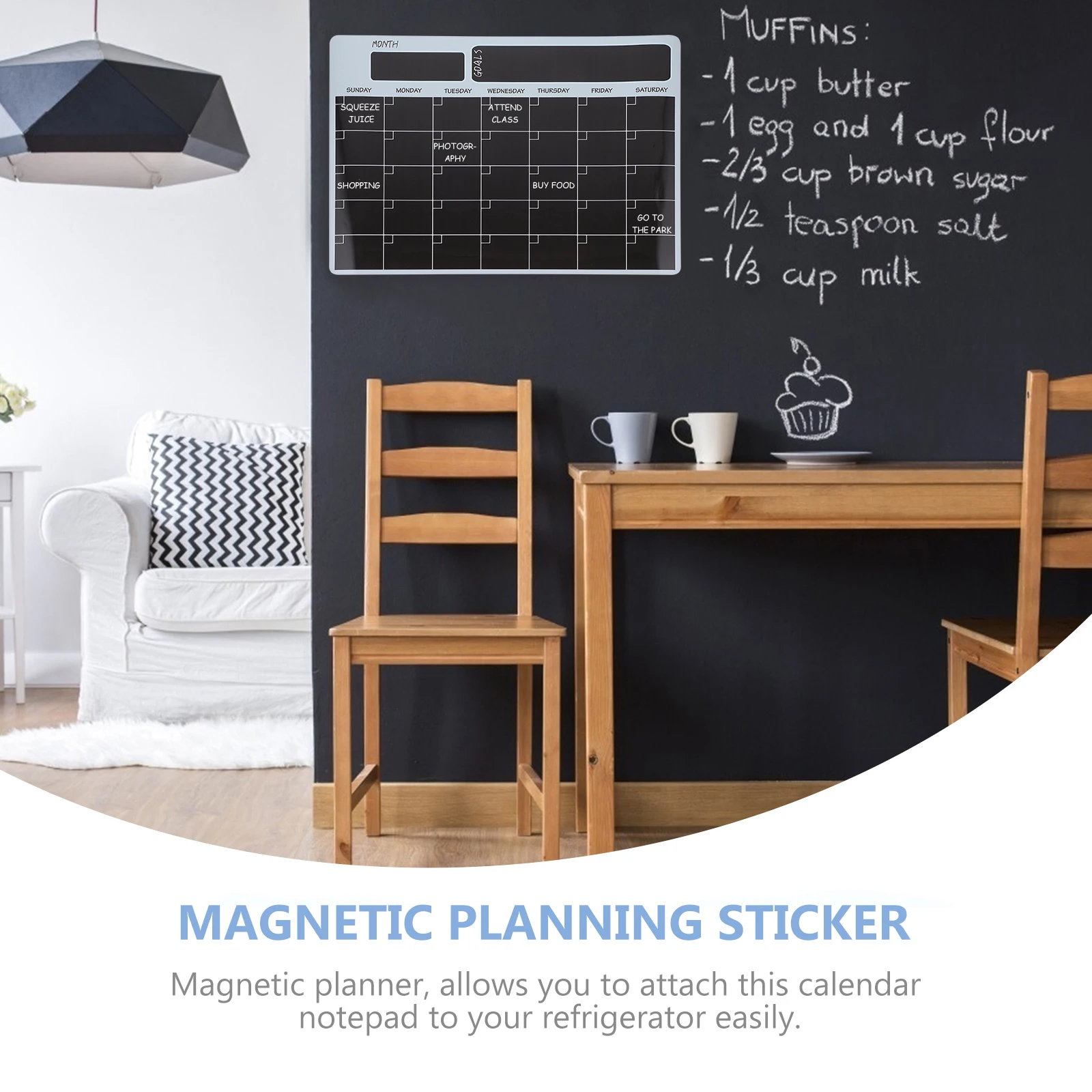 

Magnetic Weekly Meal Planner Calendar Schedule Board Fridge Message Sticker Erasable Diet Tracker Refrigerator Planning Tool