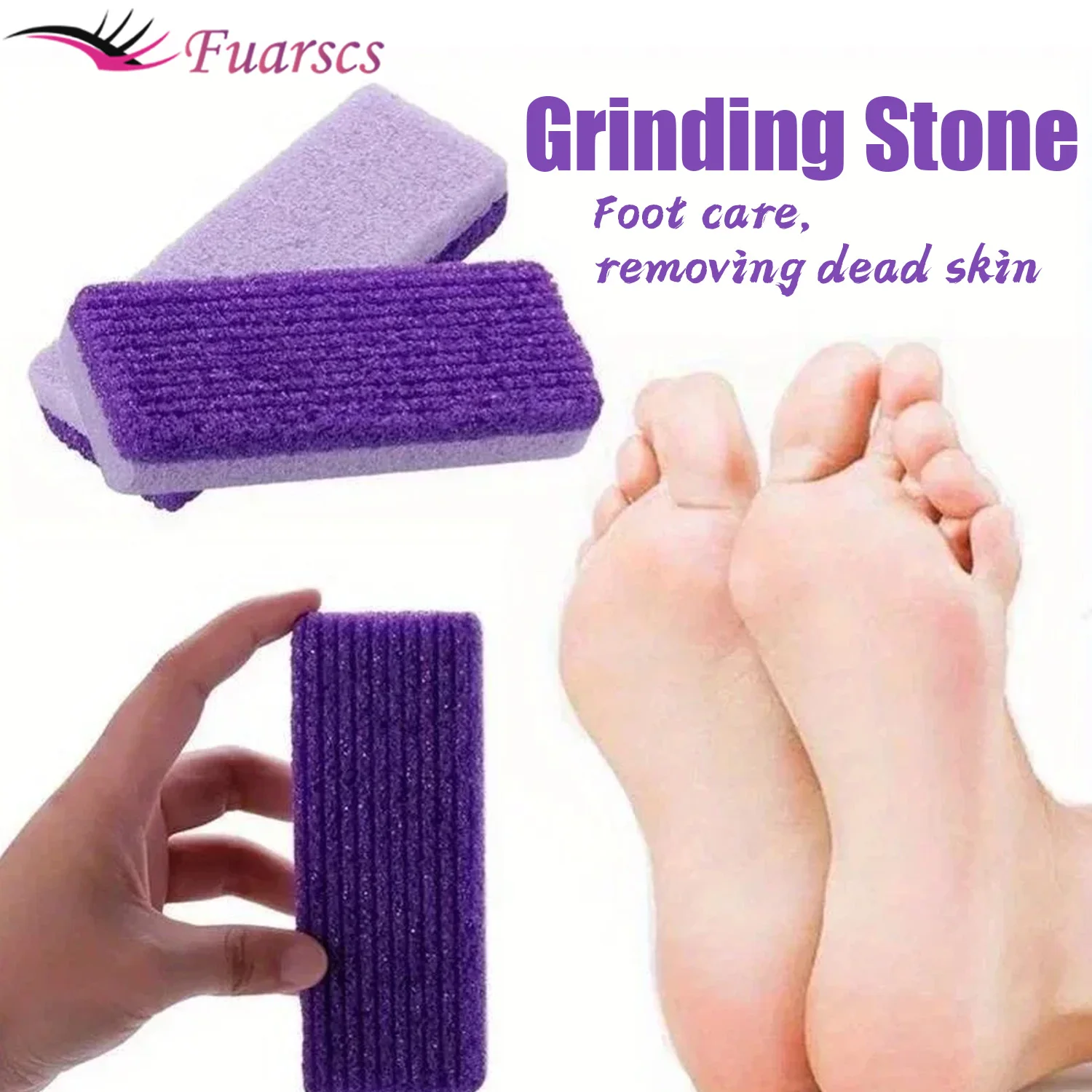 Purple Foot Grinding Stone Household Beauty Stone To Remove Dead Skin Polyurethane Foot Grinding Stone Callus Foot Grinding Tool