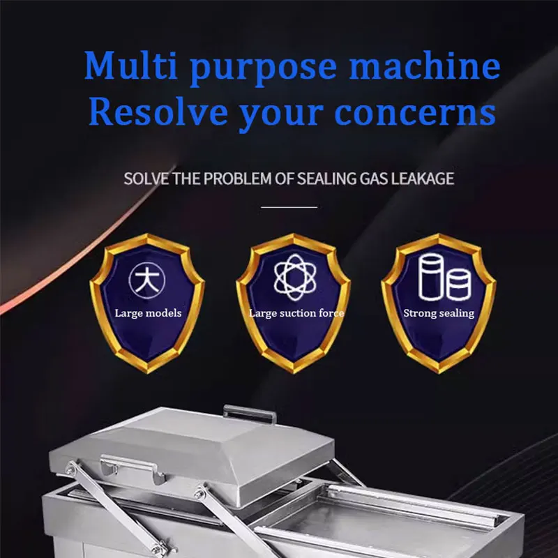 Stainless Steel Double Chamber Vacuum Packaging Machine Food Plastic Bag Vacuum Sealer