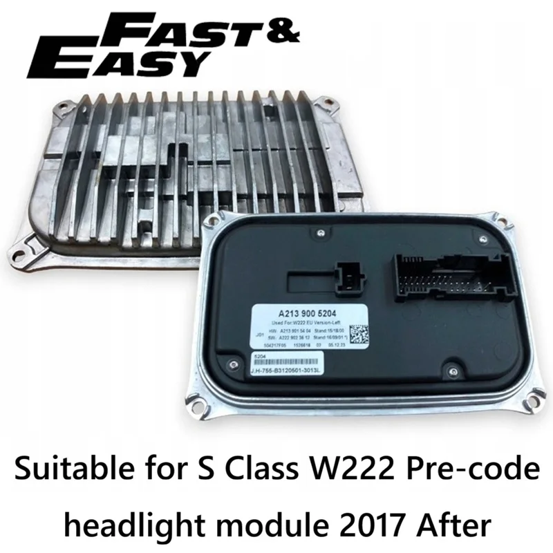 Aftermarket new A2139005204 A2139005304 LED headlight module ballast Pre code ECU for Mercedes-Benz S class W222 2017 After
