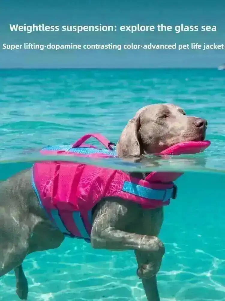 High Buoyancy Dog Life Jacket Adjustable Safety Flotation Vest For Small Medium Large Dogs Swimming Activities