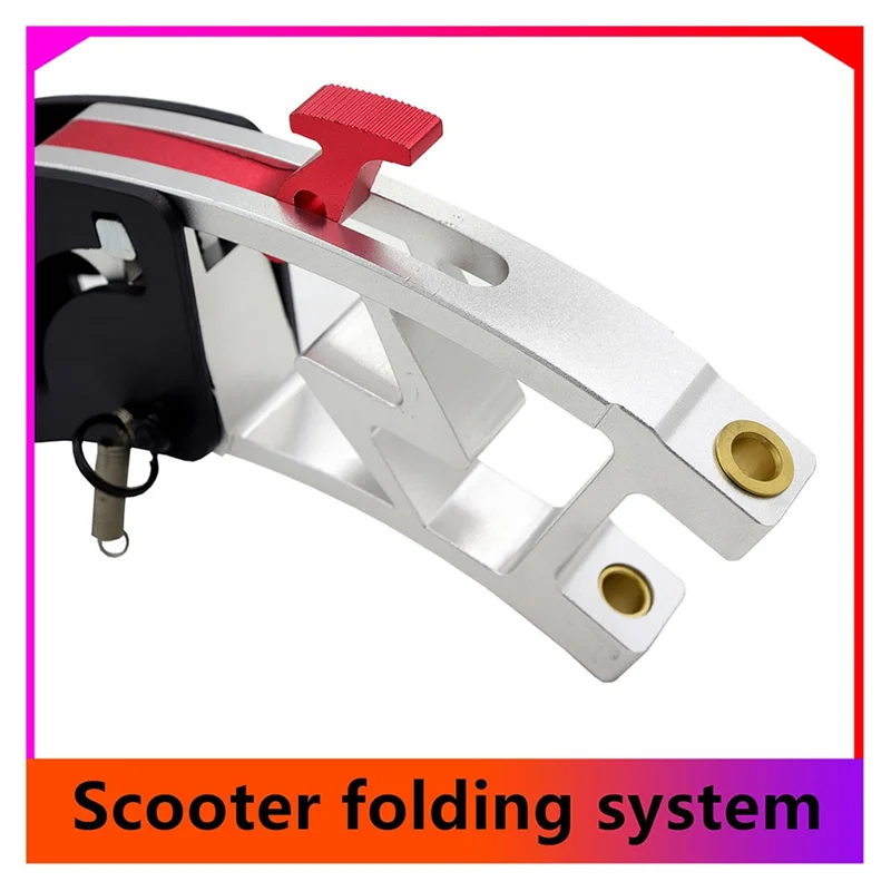 A06F-ملحقات مستقيمة قابلة للطي مقاس 10 بوصة لسكوتر كهربائي Kugoo مع تأمين تعديل 12 فتحة