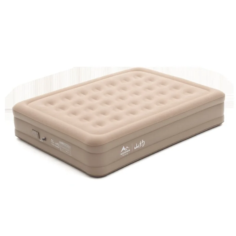 Cama inflable doble de PVC, colchón de aire automático flocado grueso y elevado, plegable para el hogar, oficina, almuerzo, colchón Breakair