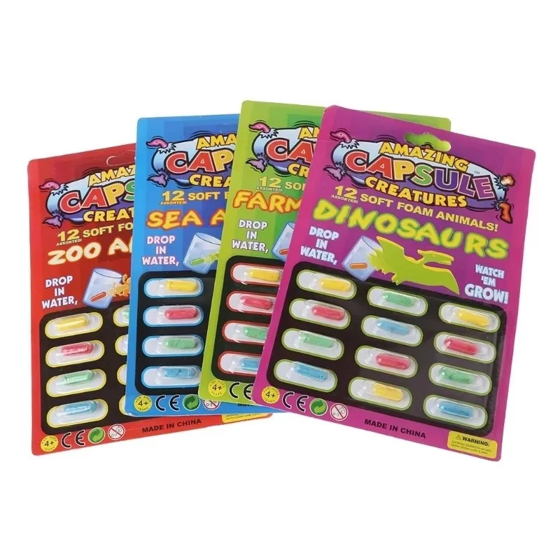 Brinquedos Cognitivos Infantis, Esponja Absorvente, Inchaço Bolhas, Brinquedo de Banho, Pequeno Animal, Crescer Maior, Exposto à Água