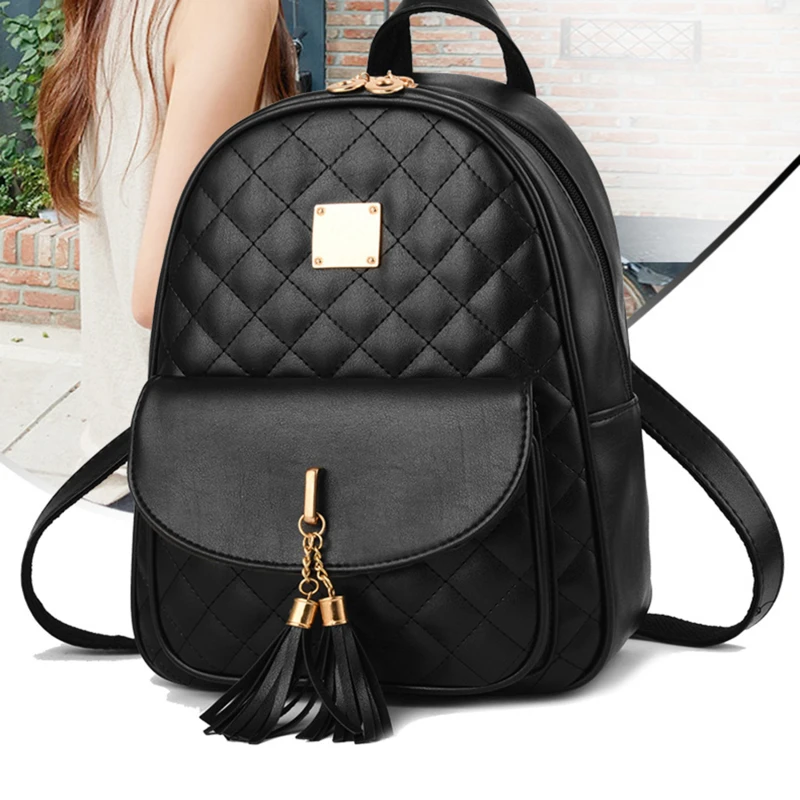 

Teenager Girls Small Backpack Female Lingge Leather Backpack Purse Women Mini Composite Bags School Bag Cute Backpack For Girl