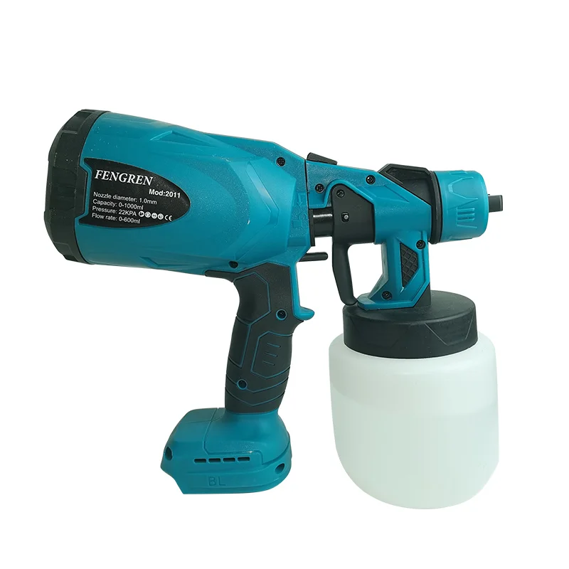 

Portable Lithium Battery Brushless Cordless Spray Gun 20V With 4ah Battery