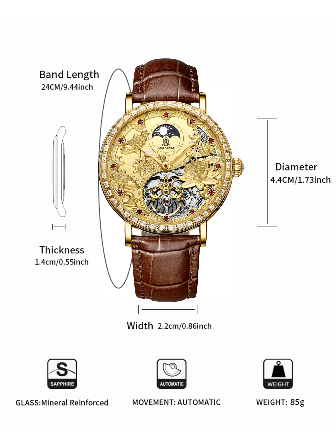 RS 888B Diamond Embossed Craft Flywheel Business Watch