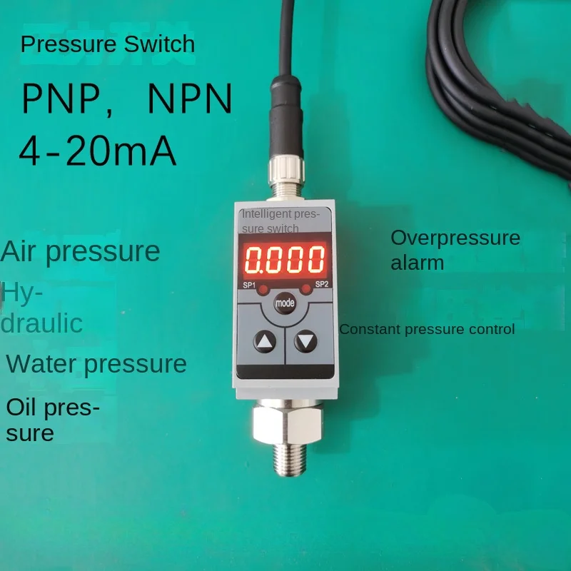 Electronic intelligent pressure switch pneumatic hydraulic water oil pressure high and low alarm