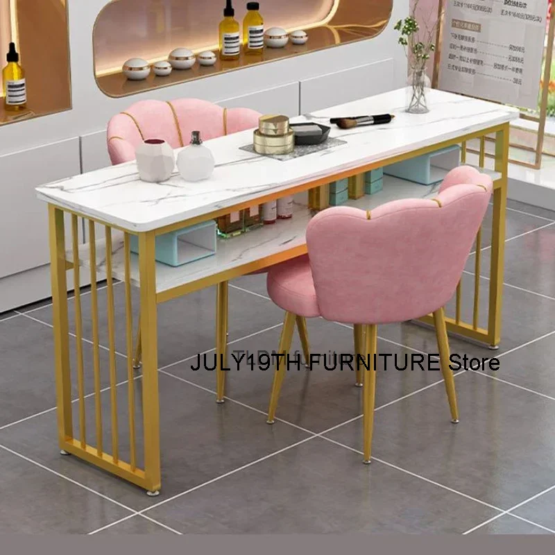 Women Professional Manicure Table Prosthetic Dressing Nail Tech Table Designer Makeup Mesa Manicura Salon Furniture LJ50MT