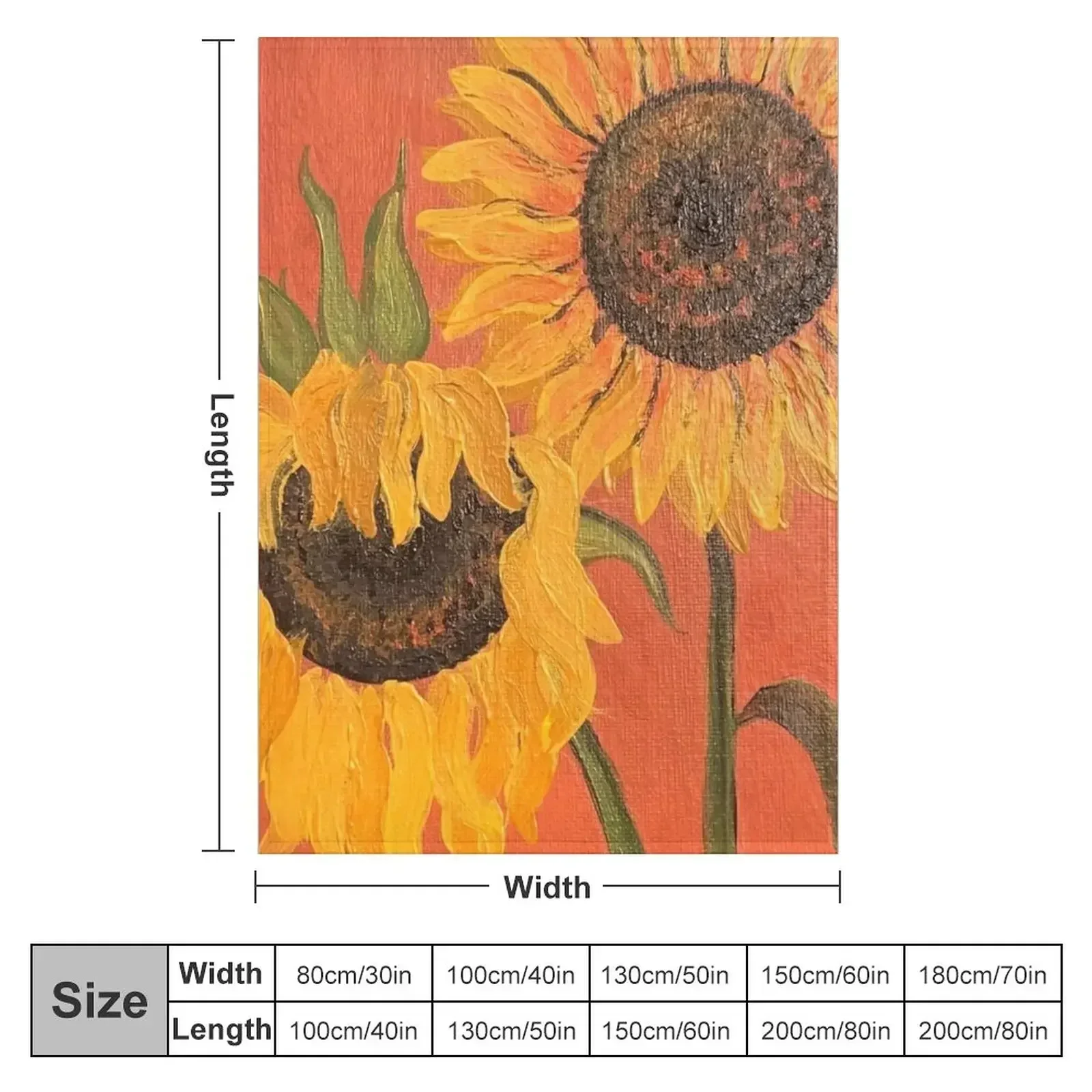 Terracotta Sunflowers Throw Blanket Kid'S Cute Flannel Fabric Hair Blankets