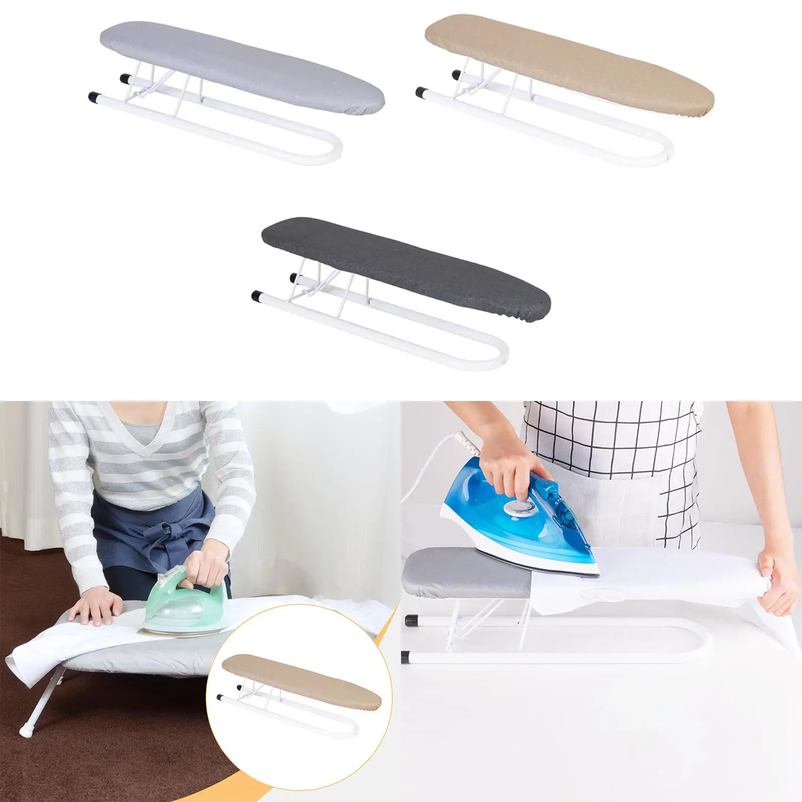 Foldable Ironing Board Practical Sleeve Cuffs and Collars Handling Stable Sturdy