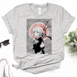 Violet Evergarden t-shirts women Y2K summer designer Tee girl 2000s clothes