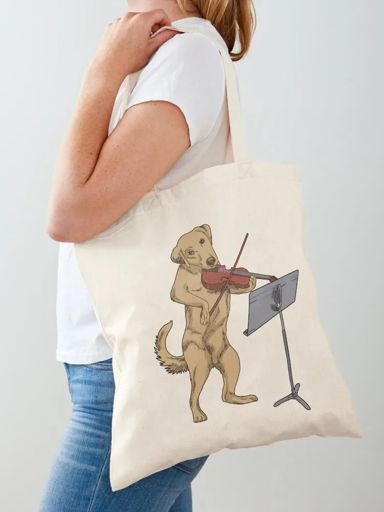 Violin Gifts Violin Dog Viola Labrador Violinist Gift Tote Bag Handbags tote bags aesthetic Bag