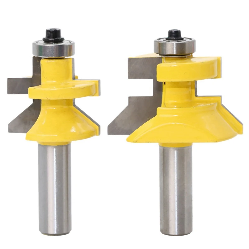 2 Pcs 12mm Shank V Groove & Matched Tongue Router Bit Set 45 Degree Woodworking Milling Cutter Woodworking Cutter