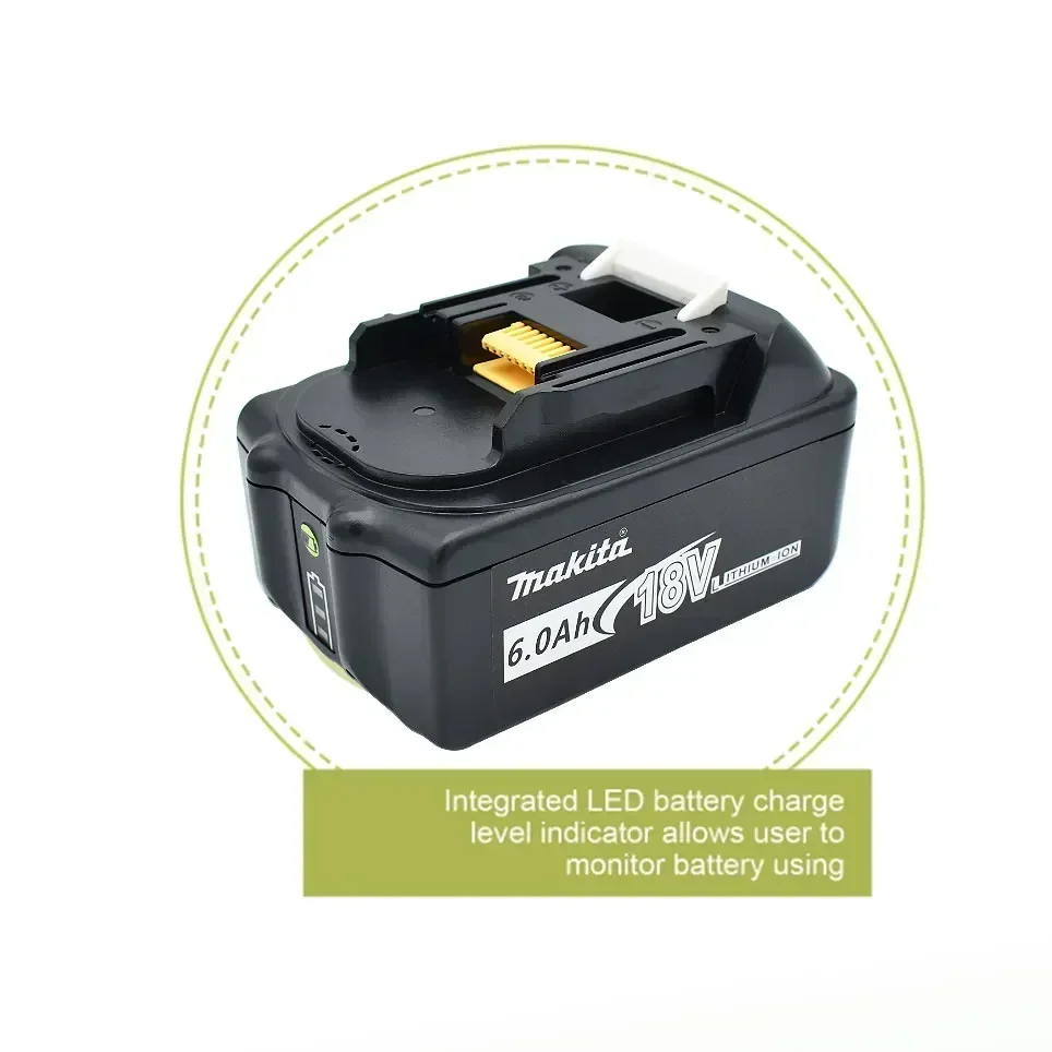 Genuine Makita 6Ah/5Ah/4Ah for Makita 18V Battery BL1830B BL1850B BL1850 BL1840 BL1860 BL1815 Replacement Lithium Battery