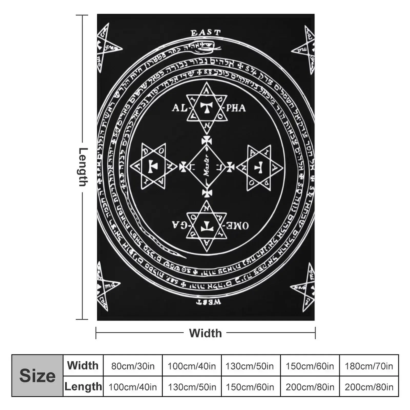 SUMMONING CIRCLE - WHITE / BLACK Throw Blanket Designers Moving Fashion Sofas Baby Blankets