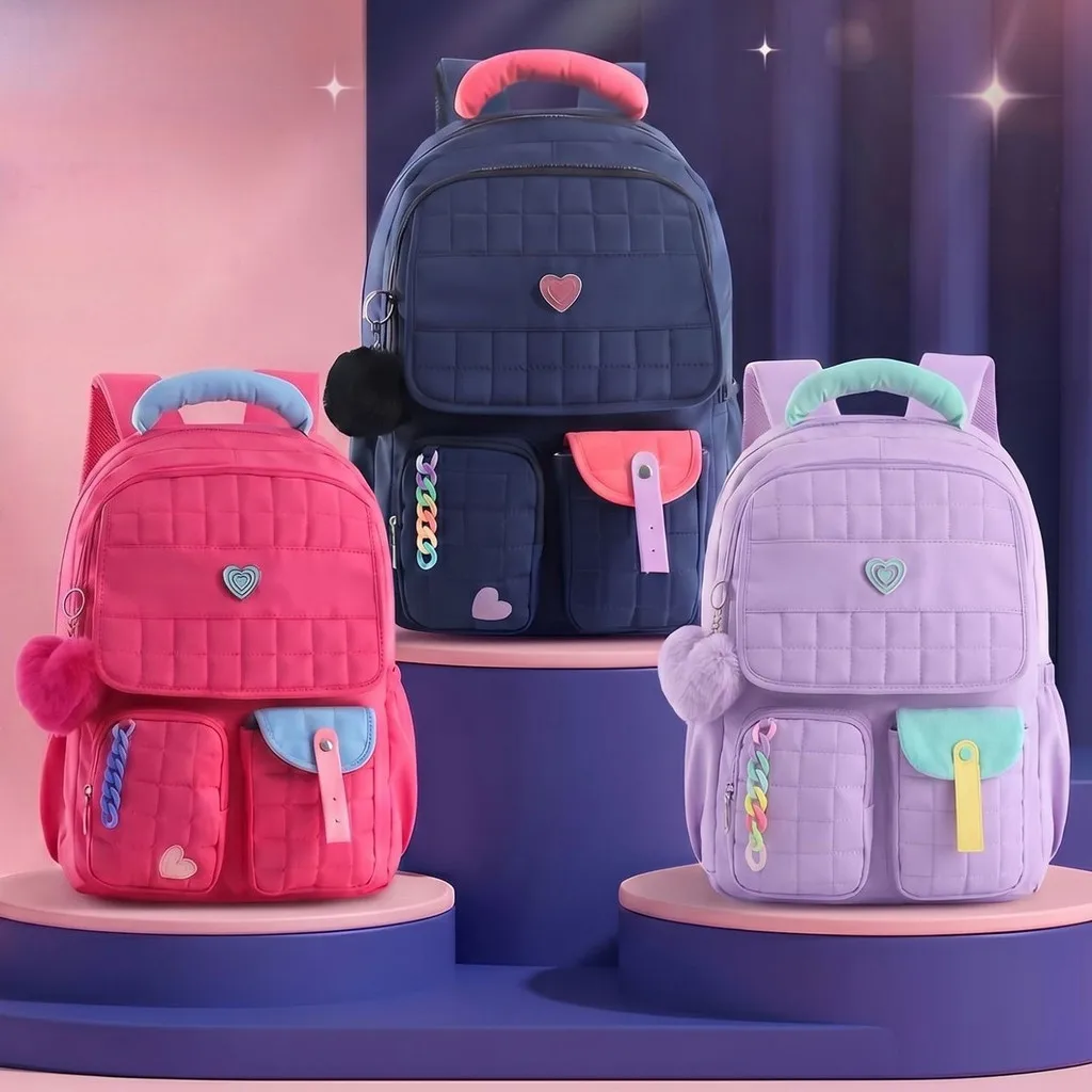 Girls Schoolbag Large Capacity Durable Sturdy Elementary School Students Backpack 2026