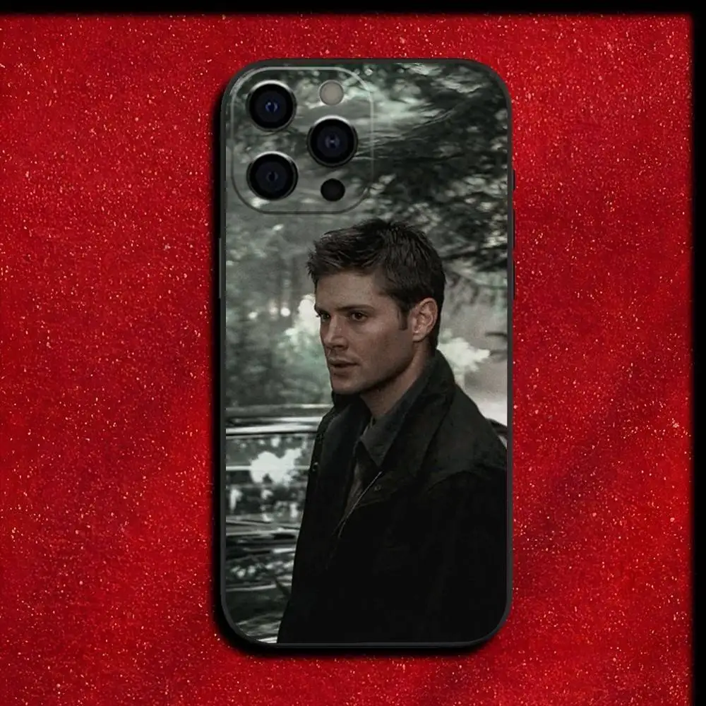 Custodia per telefono D-Dean TV Winchester per iPhone 17,16,15,14,13,12,11,Pro,Max,Plus,E,SE4,Air,Mini Cover nera