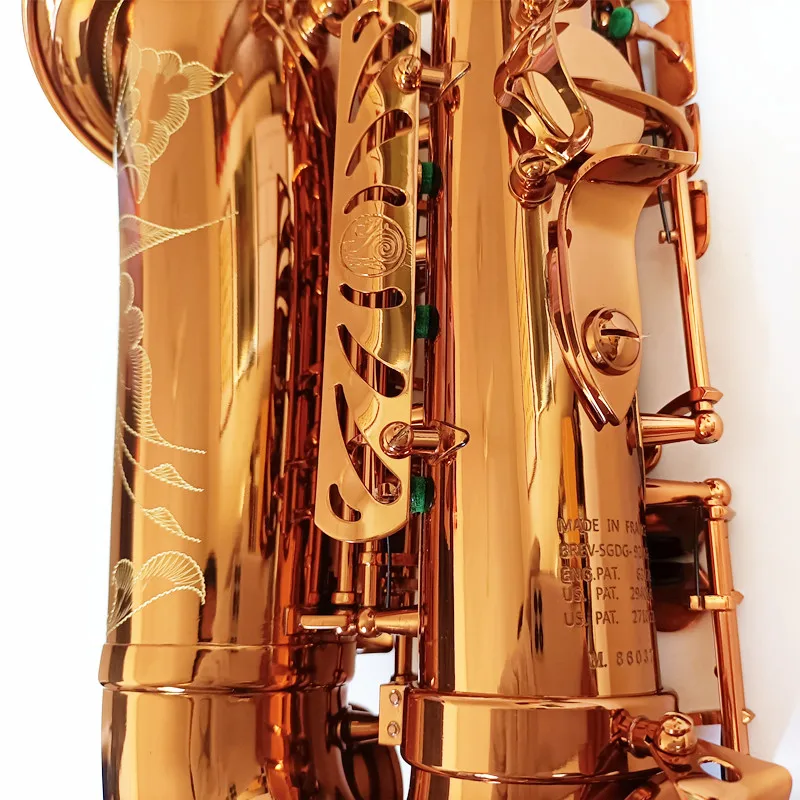 France Make Ⅵ Alto Saxophone Eb Coffee color Alto Sax Professional Playing Woodwind Instrument with Mouthpiece