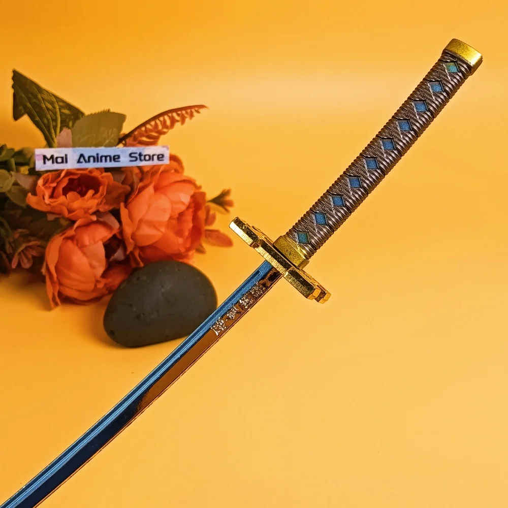 10in Muichirou Katana Ainme Kimetsu No Yaiba véritable Katana japonais petit sabre de samouraï Original en métal démon Slayer épée jouet cadeau