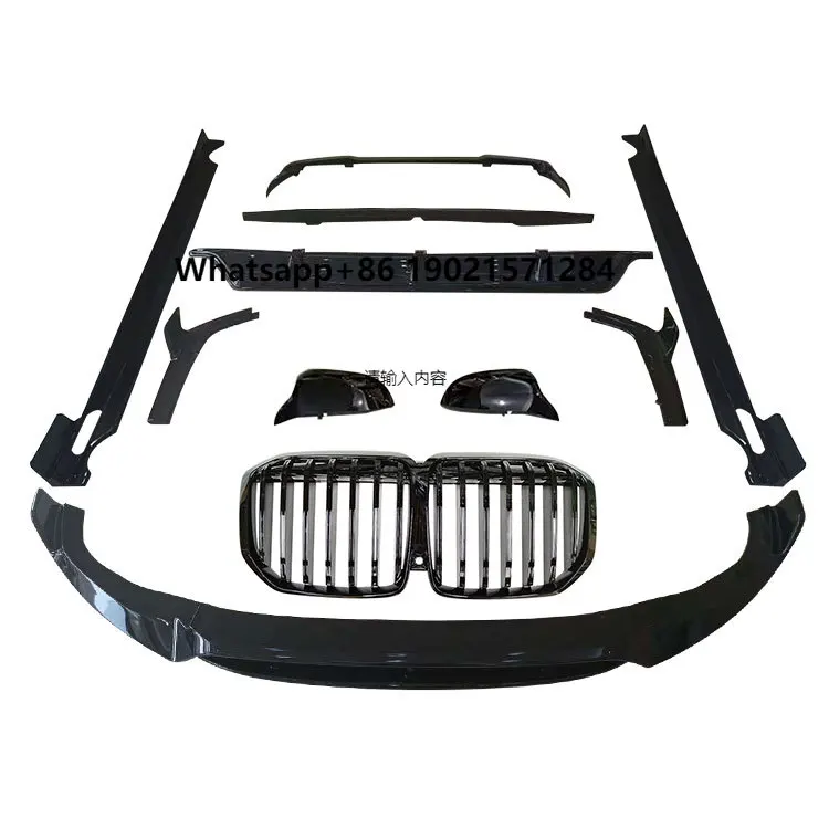 

G07 23+ Black Kit for X7 G07 Lci Upgrade Black Knight Bodykit Front Lip Diffuser Side Skirt Spoiler Grill Mirror Cover
