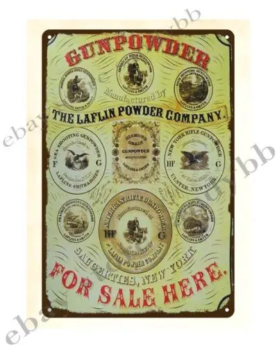 1 pcs,Laflin Gun Powder Company Gunpowder metal tin sign nostalgic signs collectible