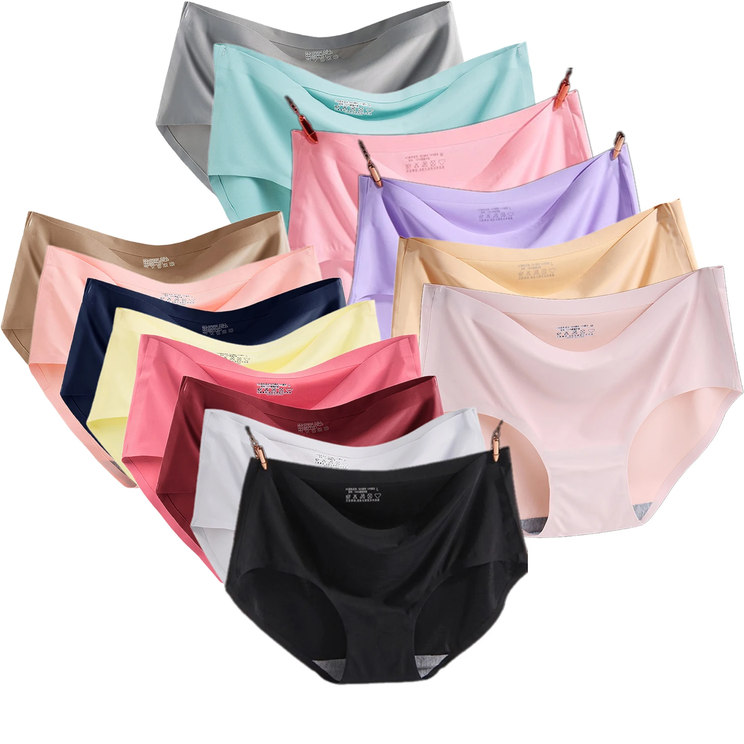 

Women Seamless Underwear Hipster Microfiber Panties No Show Invisible Comfortable Pack 4 Pack