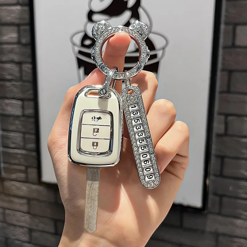 2/3Button Remote Key Case Shell for Honda Accord FIT CR-V XRV VEZEL CITY JAZZ CIVIC HRV FRV 2013 2016 Keychain Fob Accessories