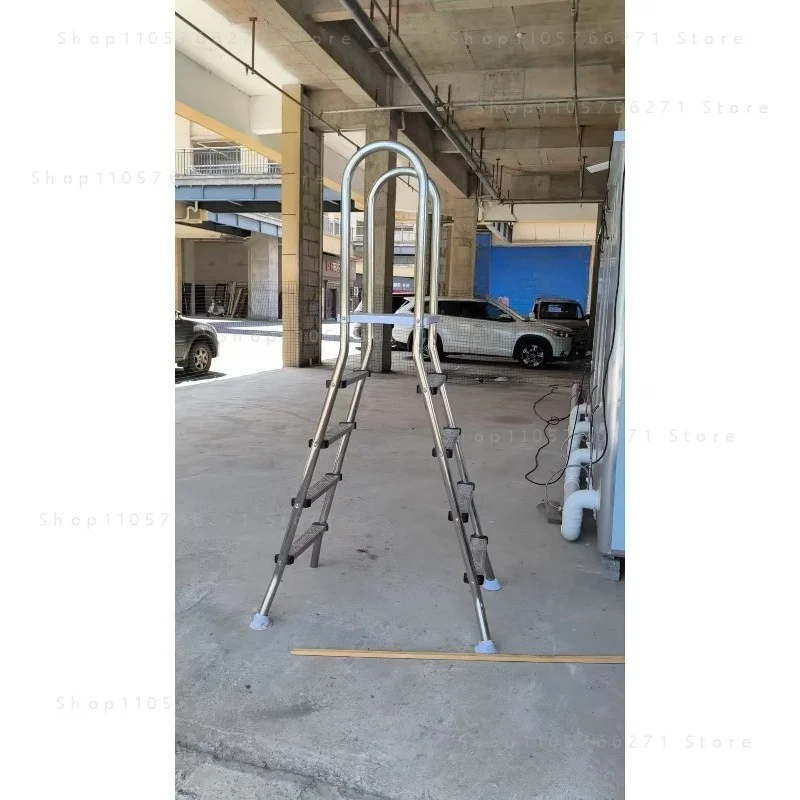 Steps Double Side Ladder for Above Ground Outdoor Swim Pool Stainless Steel Pool Ladder