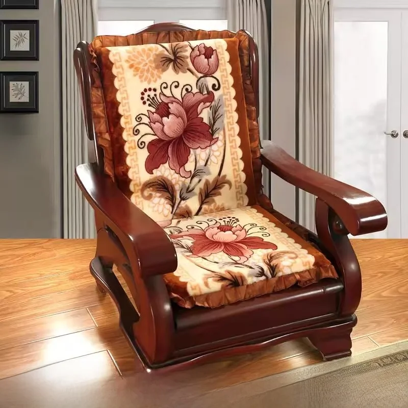 

Утолщенная подушка для одноместного дивана с интегрированным наполнителем из красного дерева, съемная, противоскользящая, в китайском стиле, для дома, тканевая