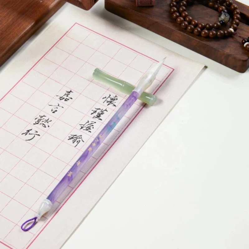 Chinese Calligraphy Mixed Hair Brush Regular Script Writing Calligraphy Brush Traditional Chinese Painting Practice Huzhou Brush