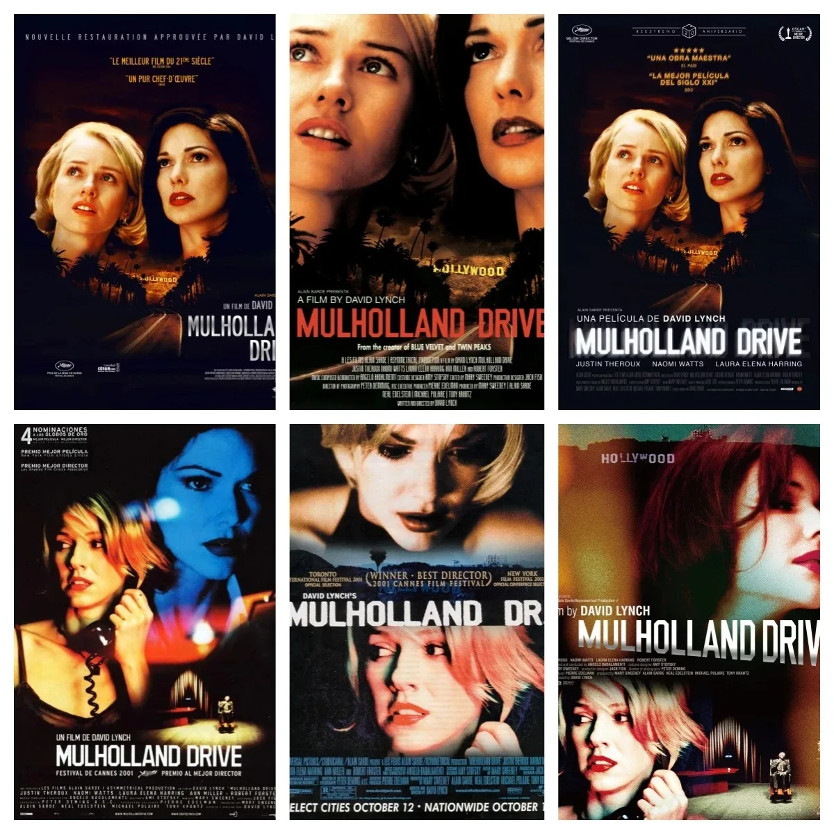 فيلم مولهولاند درايف 2001 قطعة واحدة ملصق جدار ديكور فني للمنزل اللوحة ديكور الغرفة