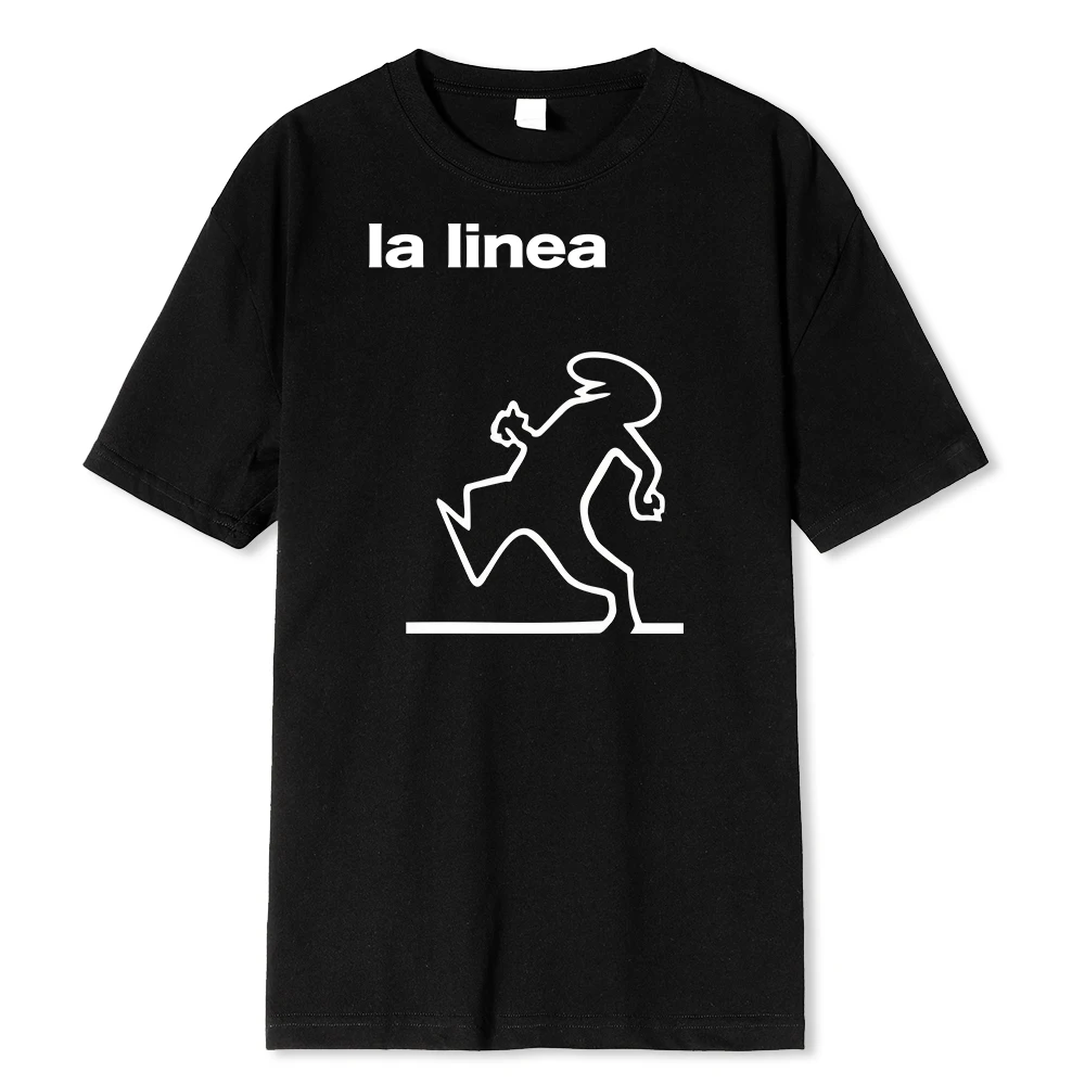 Great Space Coaster T-Shirts La Linea TV Series Print Streetwear Men Street Fashion Pure Cotton T Shirt Funny Tees Tops Clothing