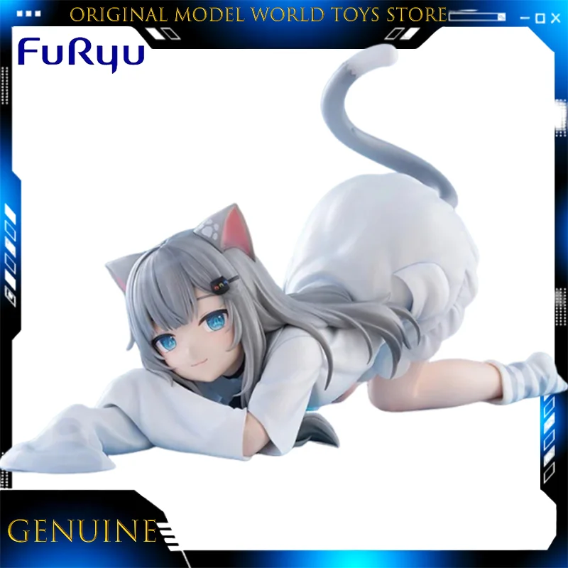 Оригинальная фигурка FuRyu TENITOL BIG Noodle Stopper Nachoneko, 180 мм, коллекционная модель, игрушка, подарок, аниме-персонаж Vtuber.