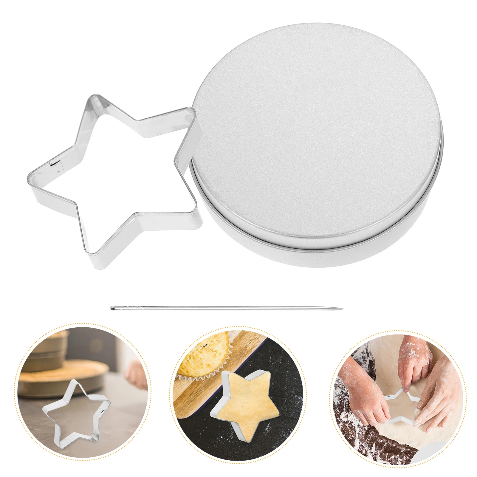 Mini Biscuit Mold Cookie Gingerbread Circle Stainless Steel Slicer Metal Cookie Cutters Baking Tools DIY Molds For