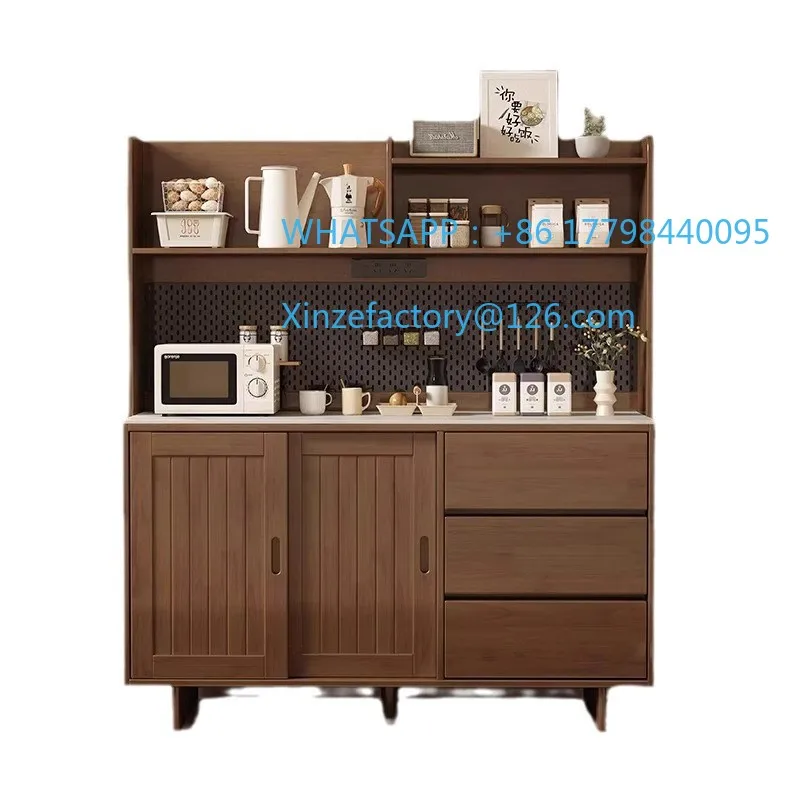 

Customizable wood tea cabinet sliding door