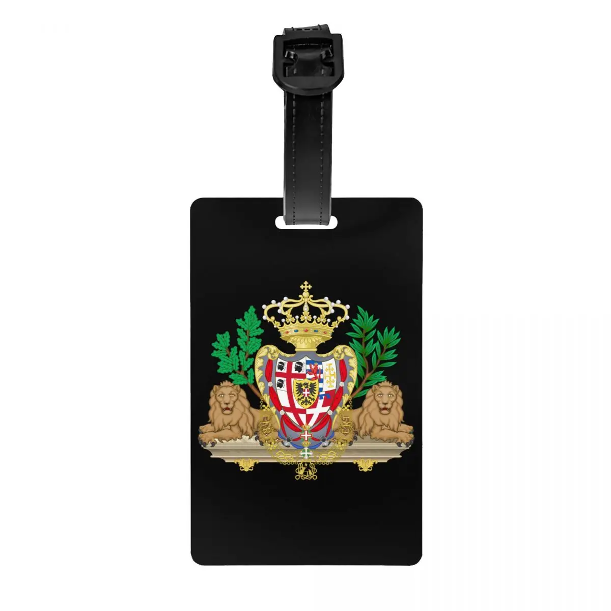 Custom Coat Of Arms Of Kingdom Of Sardinia Flag Luggage Tag for Suitcases Cute Baggage Tags Privacy Cover ID Label