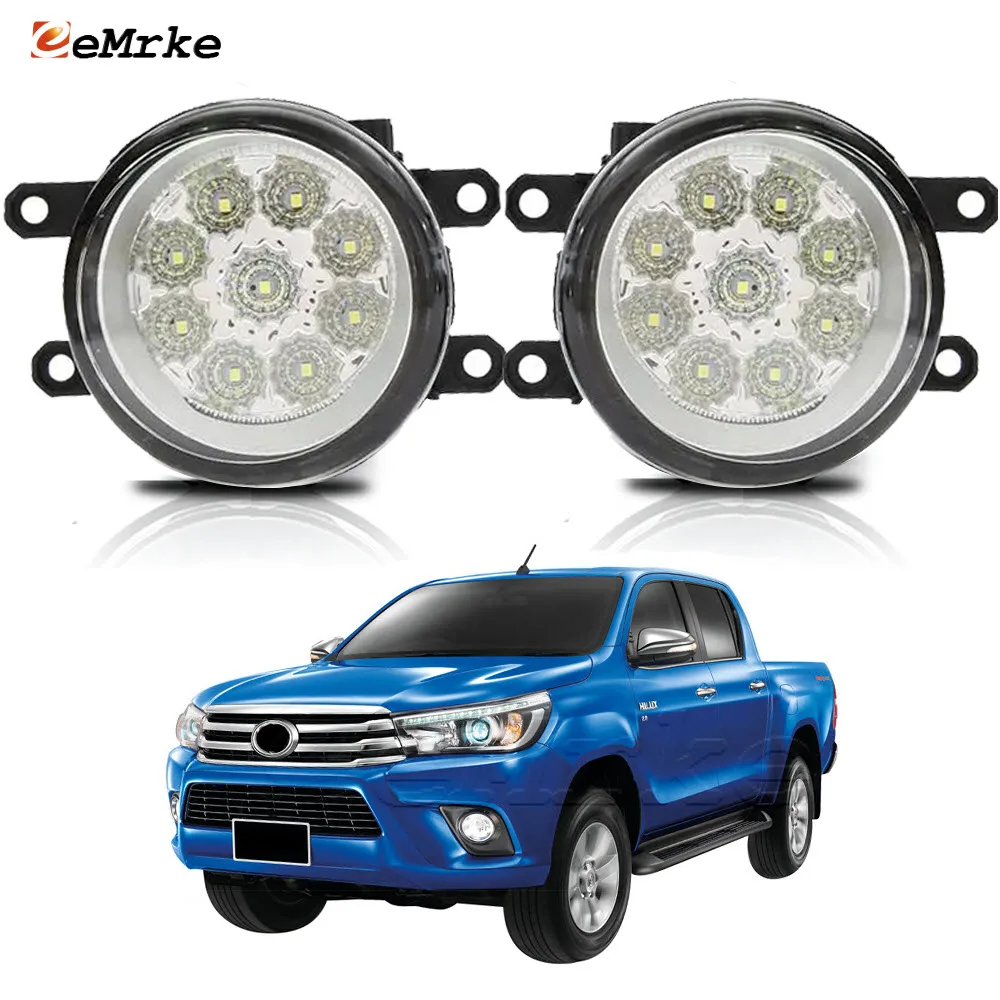 Upgrade Led Fog Lights Assembly DRL for Toyota Hilux AN120/AN130 TruckMasters OX 2015 2016 2017 Car PTF Daytime Running Light