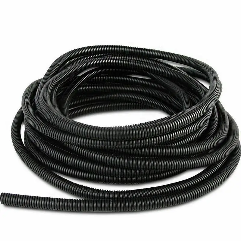 1/3meter Corrugated Pipe7mm-28mm Car Cable Heat Resistant Insulation Tube Harness Motor Electrical Wire Protection Accessories