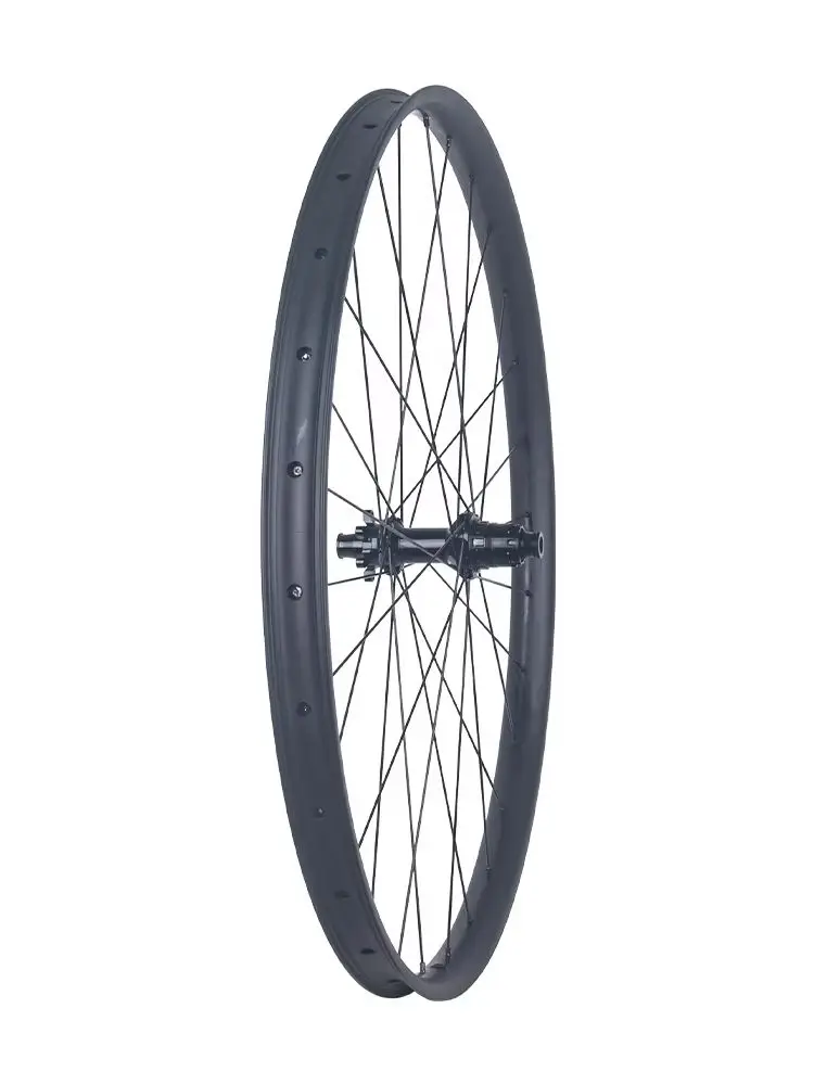 Zestaw kół rowerowych RUJIXU o wysokiej wydajności, 26/27,5/29 cali, wykonany ze stopu aluminium, 28 otworów, bezdętkowe i na opony, do rowerów górskich. — 2