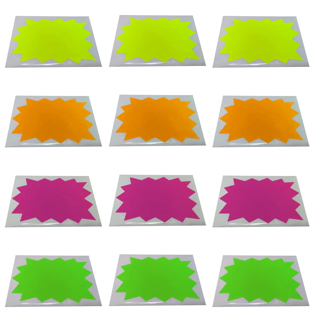 

Self Adhesive Label Stickers Bright Colors Removable Labels No Residue Adhesive Pricing Tags for Retail Supermarket Supplies