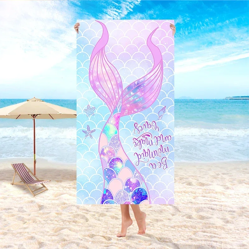 

Mermaid Scale Pattern Soft Luxury Decorative Set of Towels,Multi Purpose Bath Towels For Bathroom, Hotel, Gym, Spa and Beach