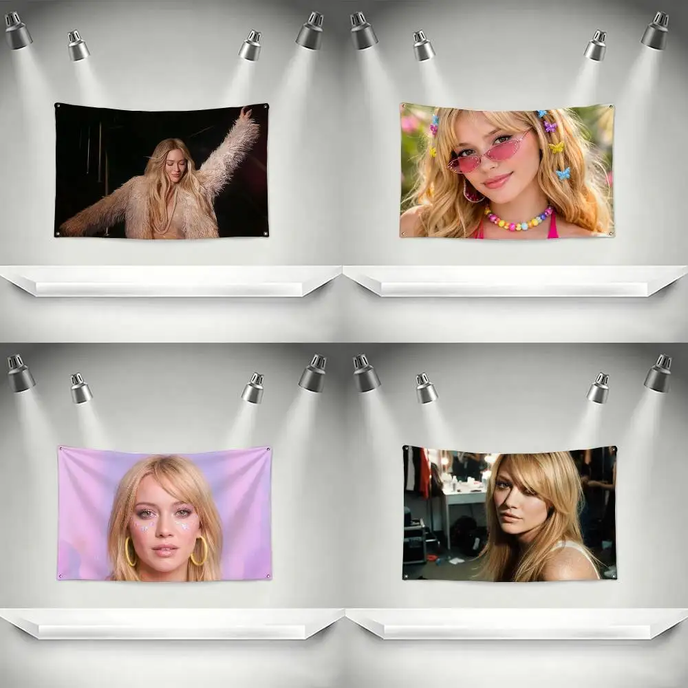Hilary Duff Luck or Something  Flag Suitable For Party Club Outdoor Interior Wall Decoration Banner Fans Gift