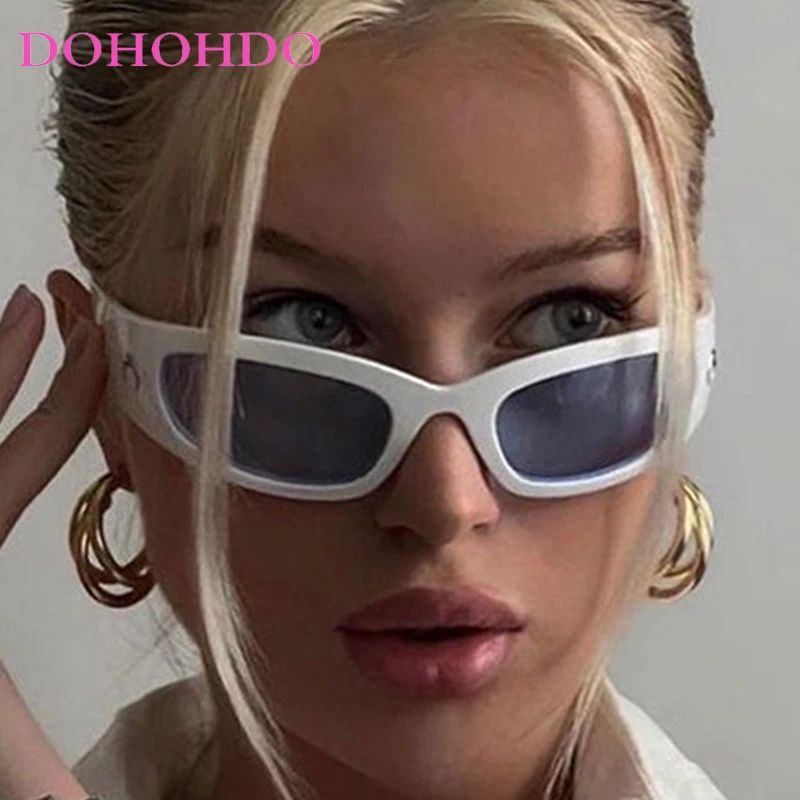 

Trendy Y2K Punk Wrap Around Women Sunglasses Brand Designer Retro Small Frame Sunglass Men Outdoor Sports Cycling Goggles UV400