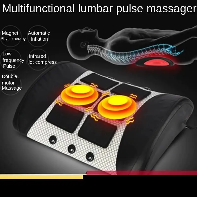 Lumbar Disc Herniation Treatment Instrument Waist Pulse Massager Traction Treatment Curvature Spinal Cervical Pain Lumbar Muscle