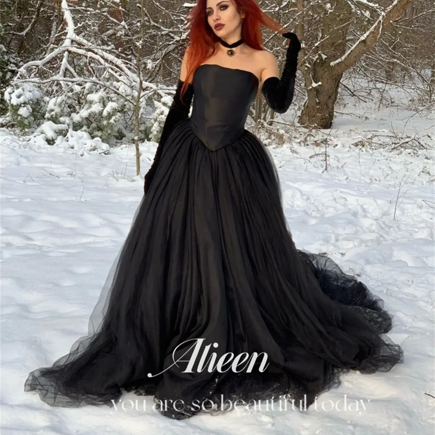 

Aileen Wedding Dress A-line Black Sleeves Long Party Dresses for Special Occasions Evening Elegant Woman Gala Prom 2024 Saudi